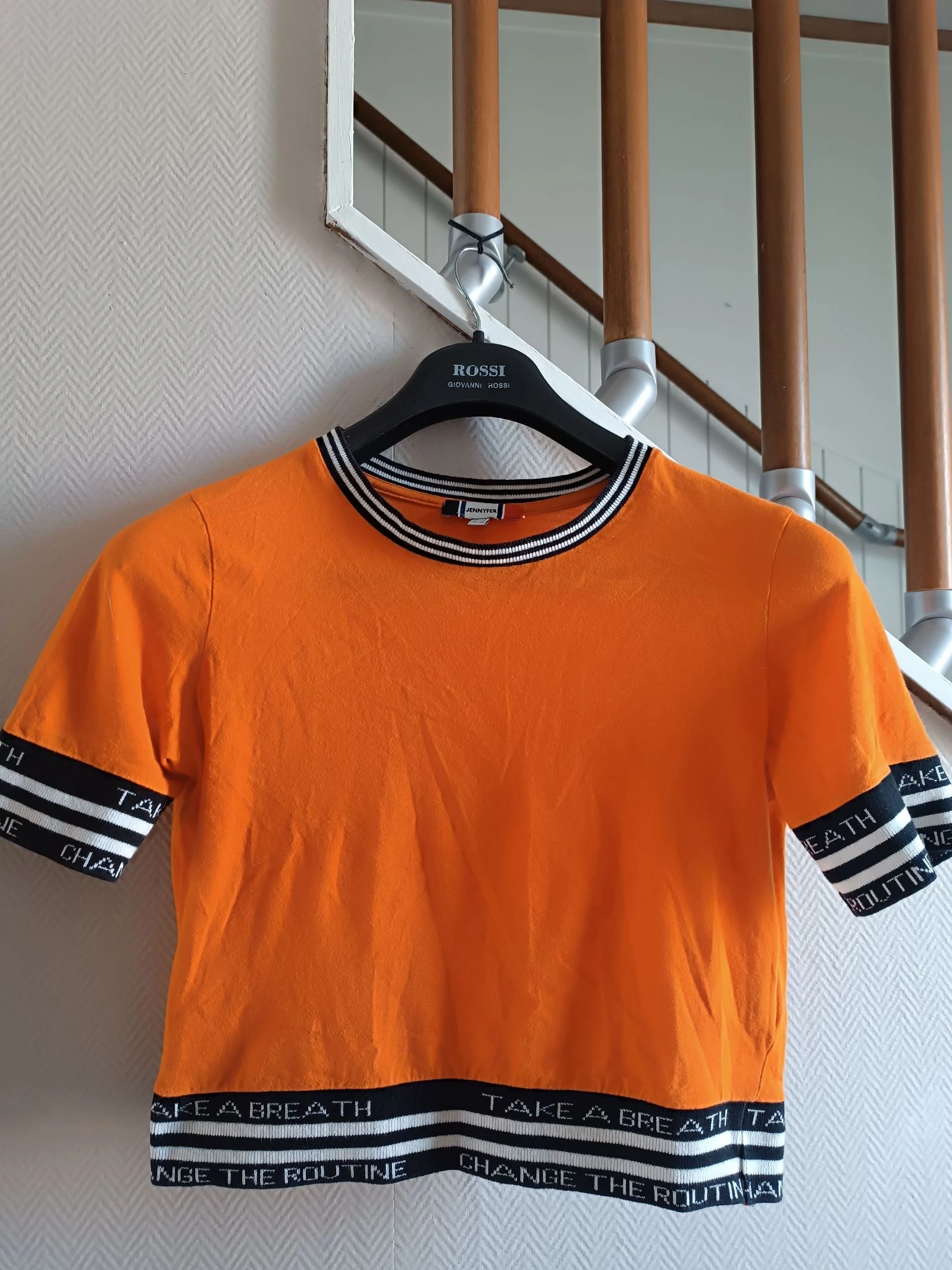 Crop top naranja y negro Jennyfer XS – photo 2